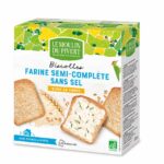 BISCOTTES FARINE SEMI-COMPLÈTE SANS SEL